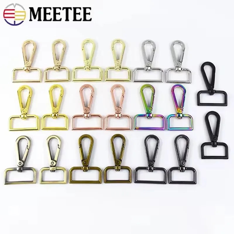 15/400Pcs 16/20/26/32/38mm Metal Buckles Bag Strap Lobster Swivel Carabiner Snap Hook Collar KeyChain DIY Bags Hardware Accessories
