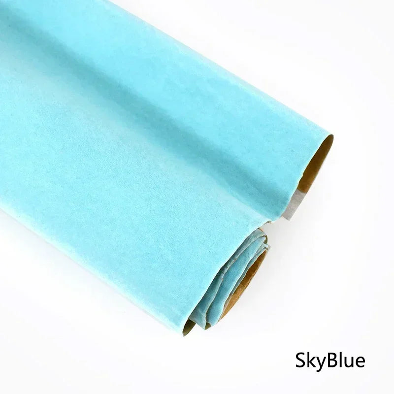90/1350cm*150cm 0.5mm Thick Self Adhesive Velvet Fabric Sticky Flock Fabrics DIY Jewelry Box Sofa Table Car Drawer Liner Backing