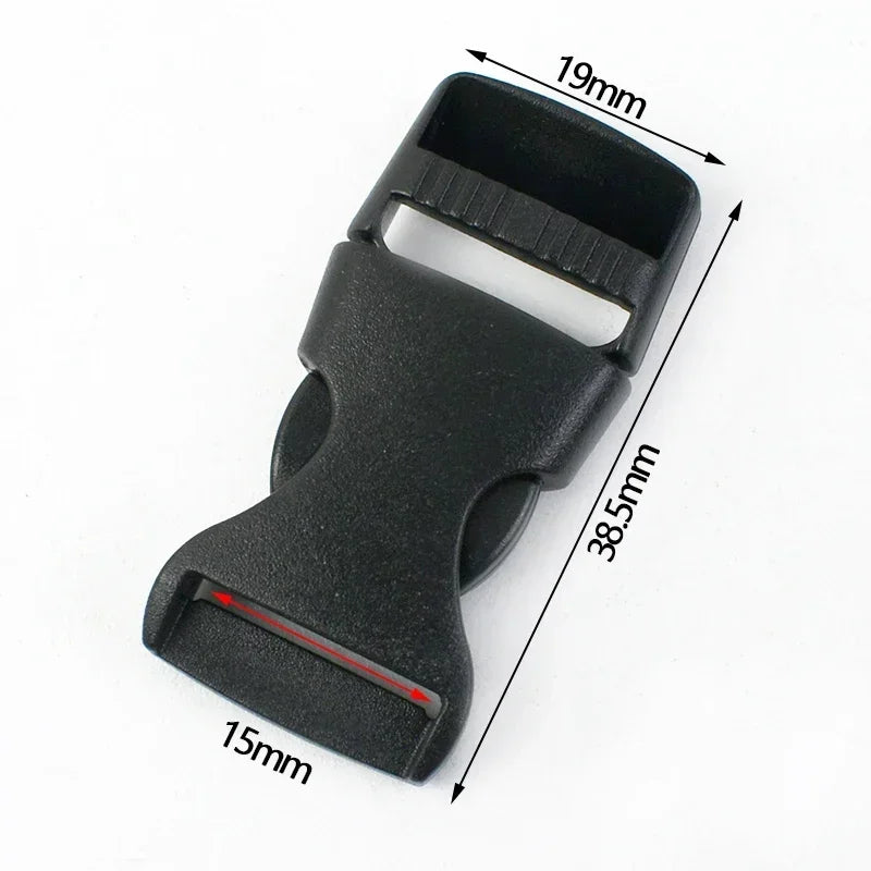 50Pcs Belt Plastic Release Buckles 10-50mm Handbag Strap Side Carabiner Clip Safety Helmet Black Adjuster Snap Hook Accessory