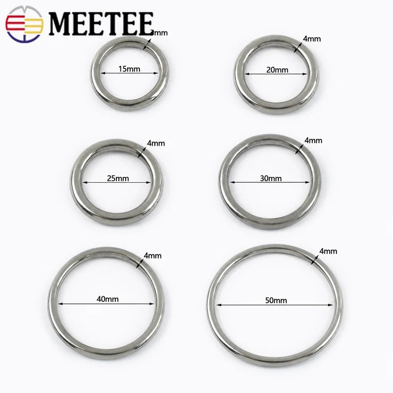 20/50Pcs 3x15-4x50mm Stainless Steel O Ring Buckle Openable Spring Hook for Pet Leash Keychain Bag Hardware Connector DIY Accessory