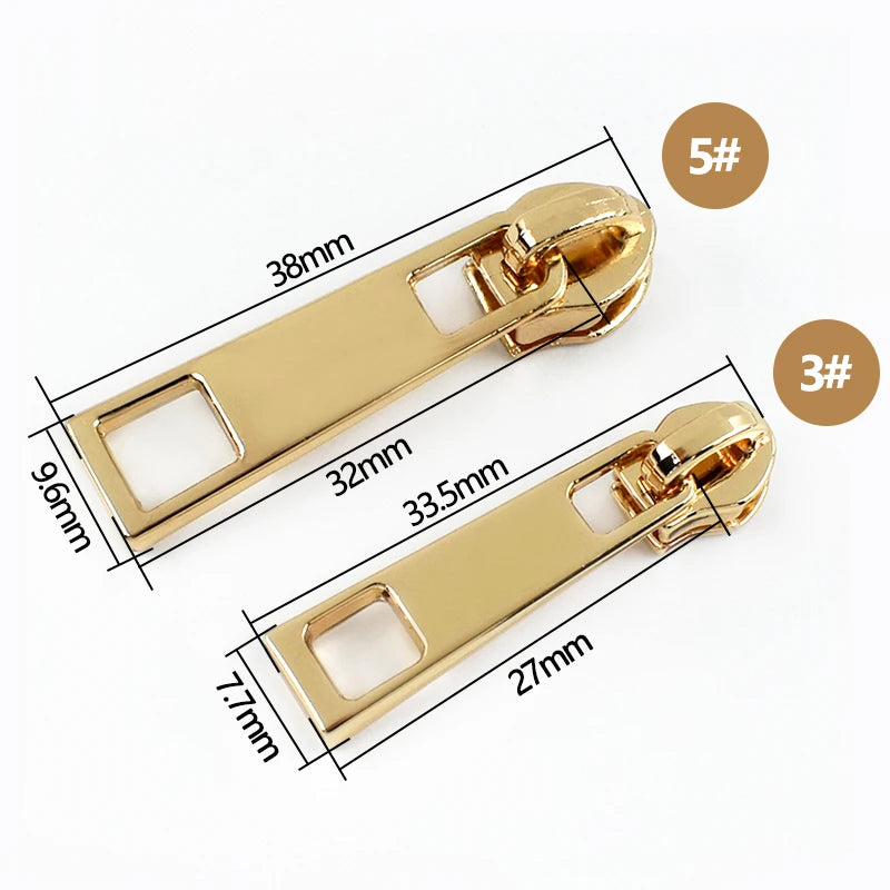50/100Pcs 3# 5# Zipper Sliders for Nylon Zippers Bags Clothes Zips Auto Lock Zipp Pull Heads Repair Kit DIY Sewing Accessories