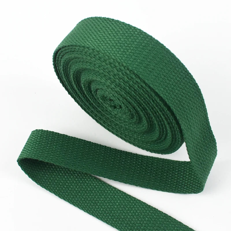 8/250Meters Meetee 20-50mm 1.2mm Thick Canvas Cotton Webbing Backpack Bag Strap Band Clothes Ribbon Tapes DIY Sewing Accessories