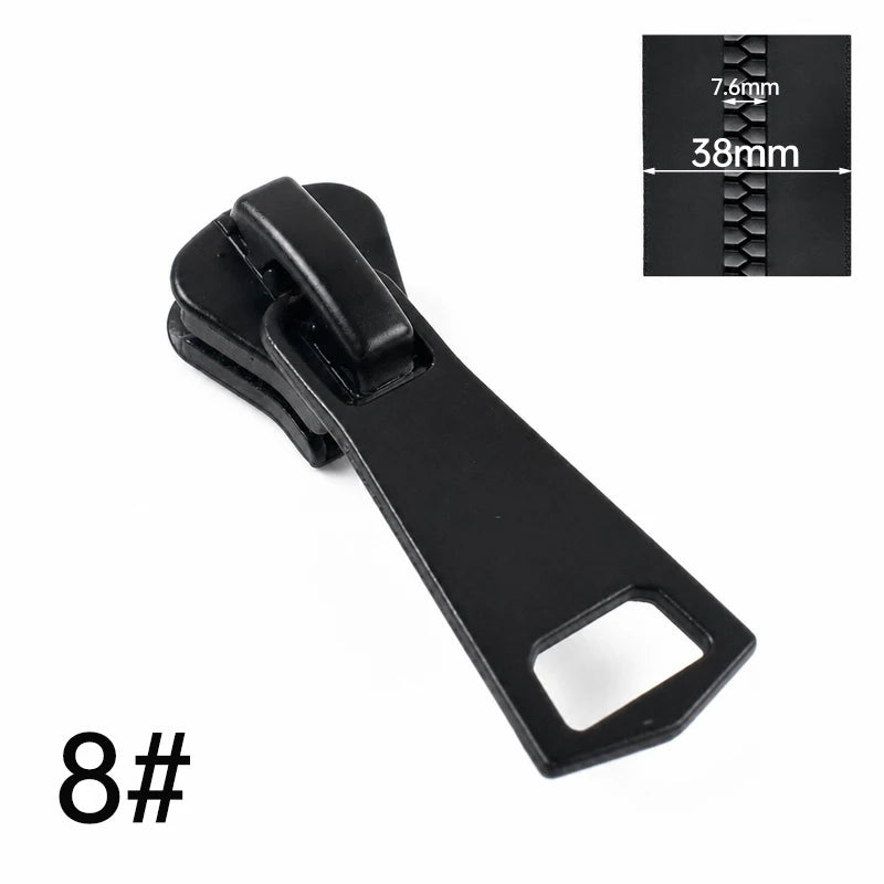 30/700Pcs Meetee 3# 5# 8# 10# 15# Resin Zipper Slider for Sewing Bag Pants Zippers Head Clothing Closure Zip Puller Repaire Kits