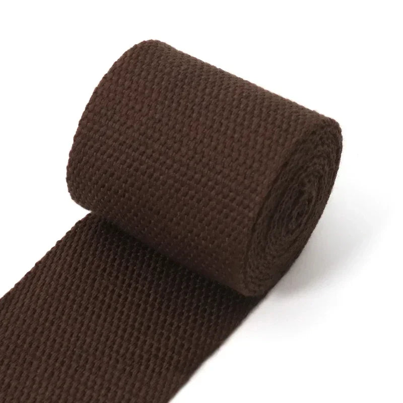 3/100Meters 50mm Thick 2mm Canvas Polyester Cotton Webbing Label Ribbon Bags Backpack Belt Strap Bias Binding Tape DIY Sewing Craft