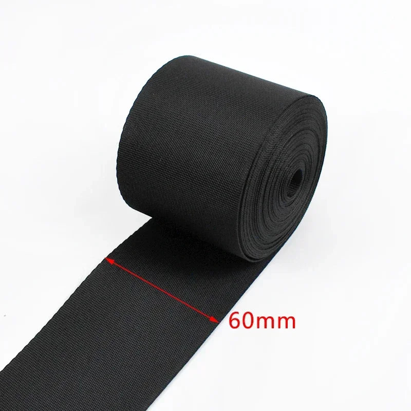 80/1000Meters 10-100mm Black Webbing Nylon Strap 0.8mm Thick Backpack Ribbon Decoration Sewing Bias Tape Belt Fixed Band Accessories