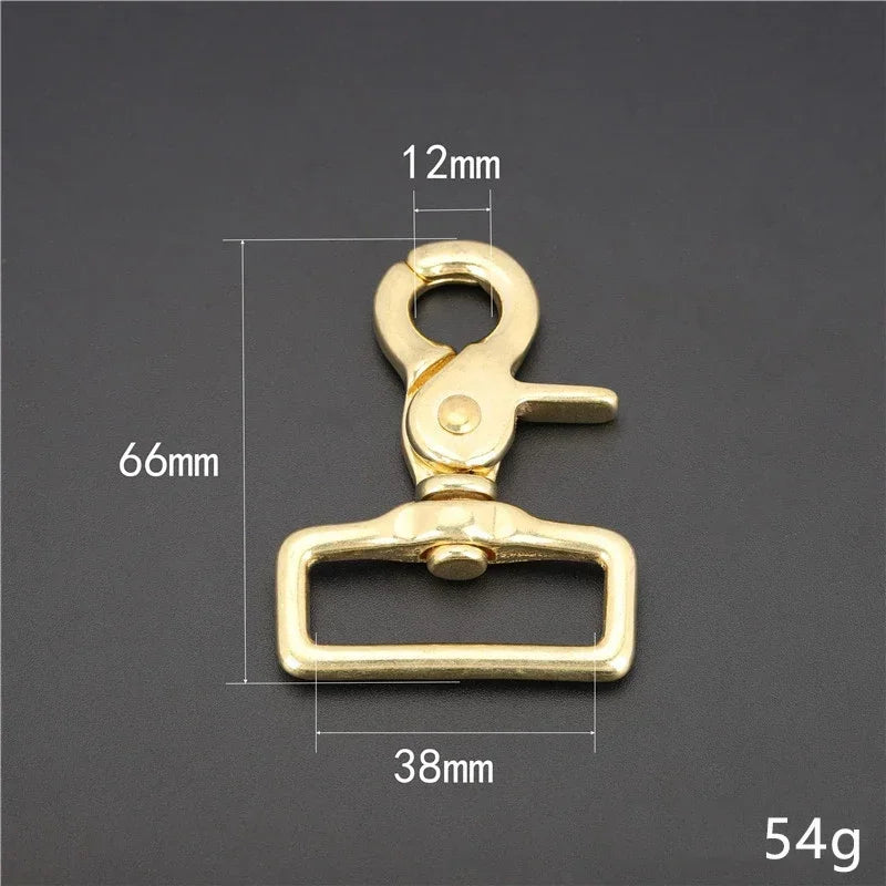 2/70Pcs Metal Buckles 10-38mm Solid Brass Trigger Snap Hook Swivel Lobster Clasp Handbag Strap Trigger Carabiner Spring Hooks