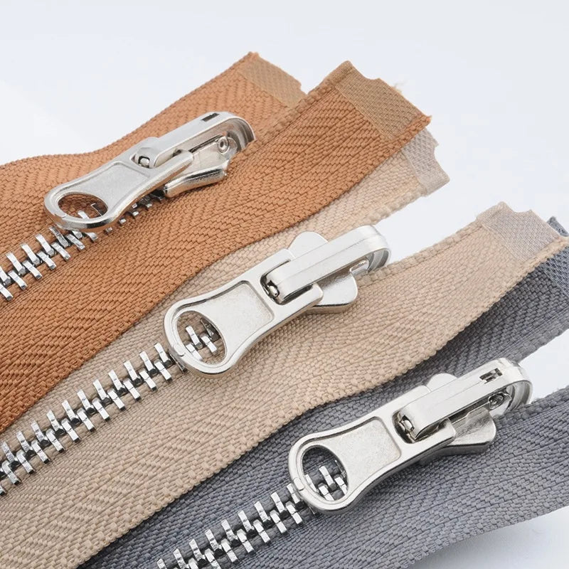 2/40Pcs Meetee 5# Metal Zipper Open-end Double-sided Slider Pull Zippers Tailor DIY Coat  Jacket Clothing Sewing Craft Supply