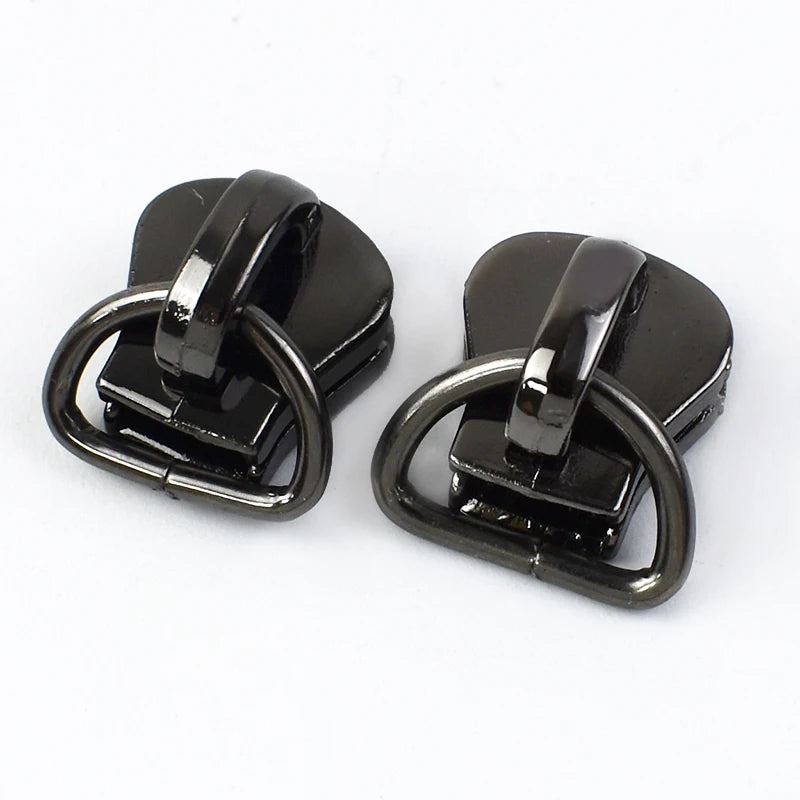 3/1000Pcs D Ring 5# Zipper Sliders for Sewing Metal Nylon Zippers DIY Zip Head Bag Pocket Repair Kits Replacement Tailor Tools