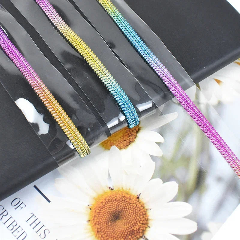8/300M 5# Nylon Zippers Tapes PVC Transparent Coil Zipper for Sewing Raincoat Bag Decor Zip Repair Kit DIY Clothing Accessories