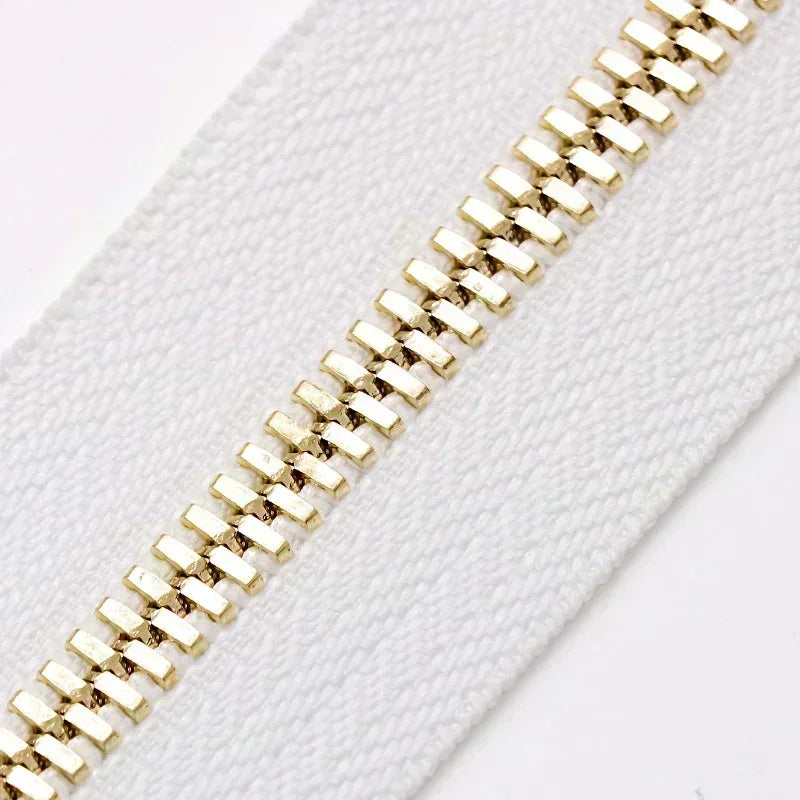 2/50Yards 5# Colorful Metal Zipper Gold/Sliver Teeth Double Pull Open-end Zips Tape Bag Garment Zip Repair Kit Sewing Accessory