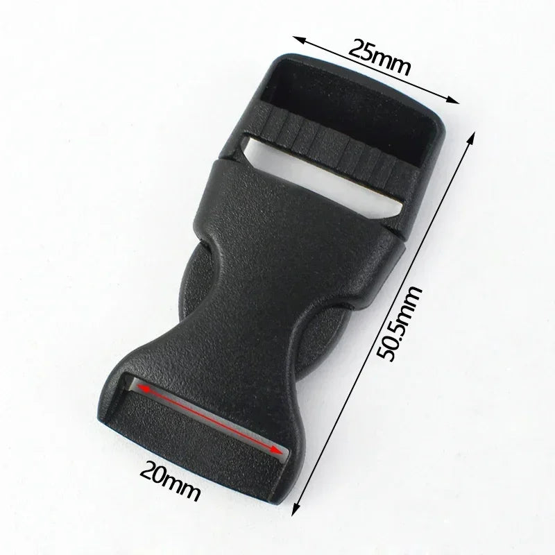 50/100Pcs 20-50mm Plastic Side Release Buckles Quick Adjusting Clips for Backpack Straps Dog Collars Webbing Belts Luggage Repair