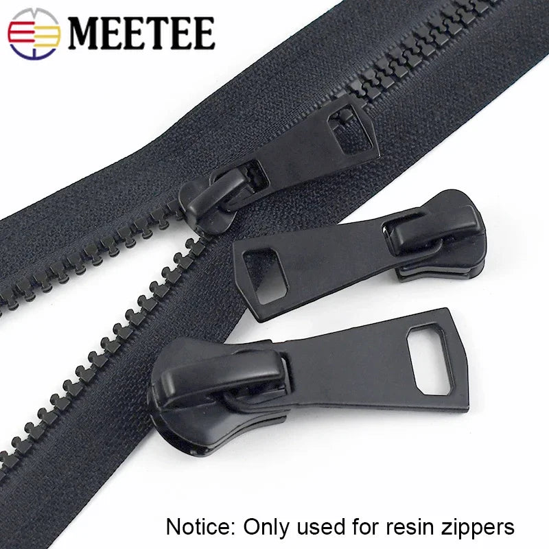30/1000Pcs 3# 5# 8# 10# 15# Zipper Sliders for Resin Zippers Bag Jacket Coat Zips Head Puller Repair Kit DIY Sewing Accessories