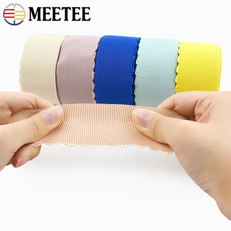 8/200Meters 40mm Nylon Elastic Band for Waist Tape Pants Belt Stretch Strap Underwear Shoulder Ribbon DIY Sewing Accessories