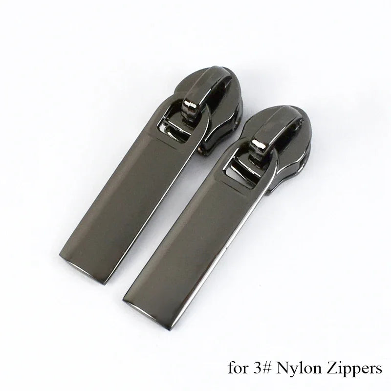 8/200pcs Meetee Zipper Sliders for 3# 5# Nylon Zippers Down Jacket Pocket Zips Head Bag Zip Repair Kits DIY Sewing Accessories