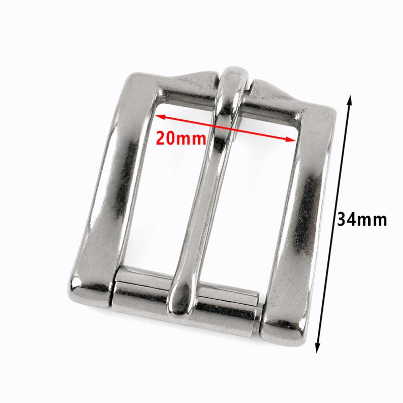 3/100Pcs 13-38mm Stainless Steel Brass Belt Roller Buckle Single Pin Heel Bar Buckles Leather Craft Bag Strap Webbing Hardware