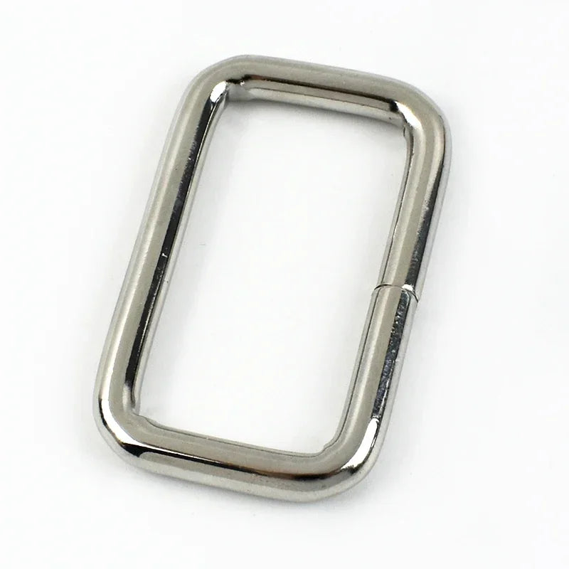 30/1000Pcs 13-50mm O D Ring Metal Buckles for Bag Strap Rectangle Rings Carabiner Clip Hook Webbing Belt Loop Crafts Accessories