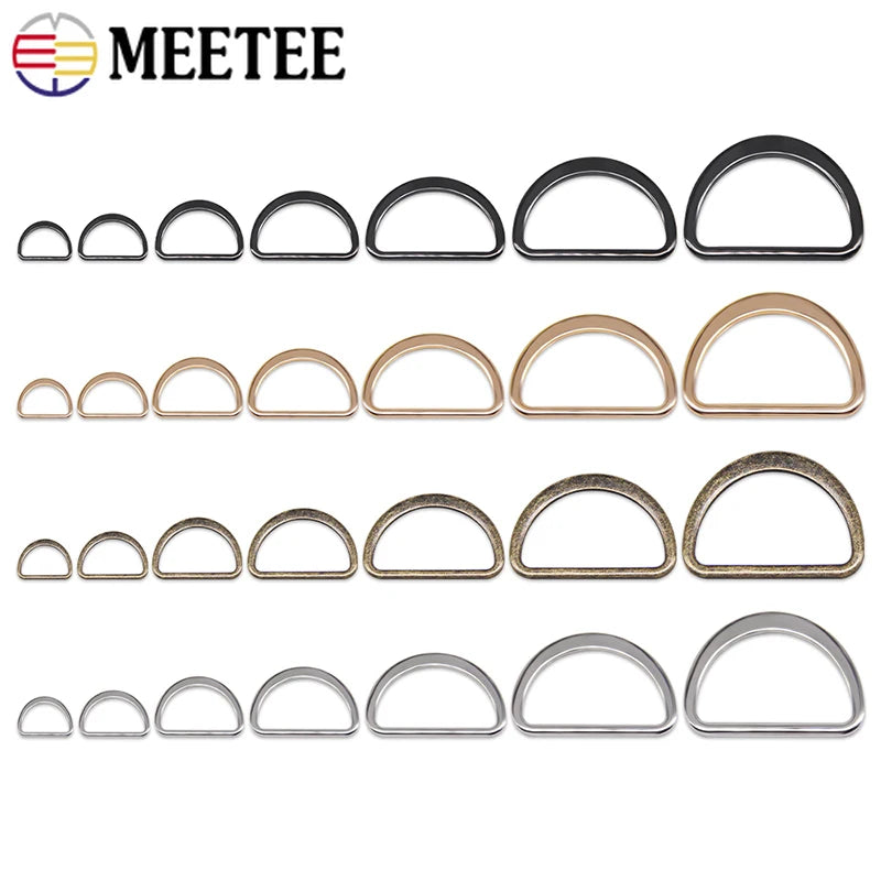30/670Pcs 15-50mm Metal D Ring Adjustable Buckles Clasp for Shoes Bags Backpack Straps Webbing Ribbon Hardware DIY Accessories