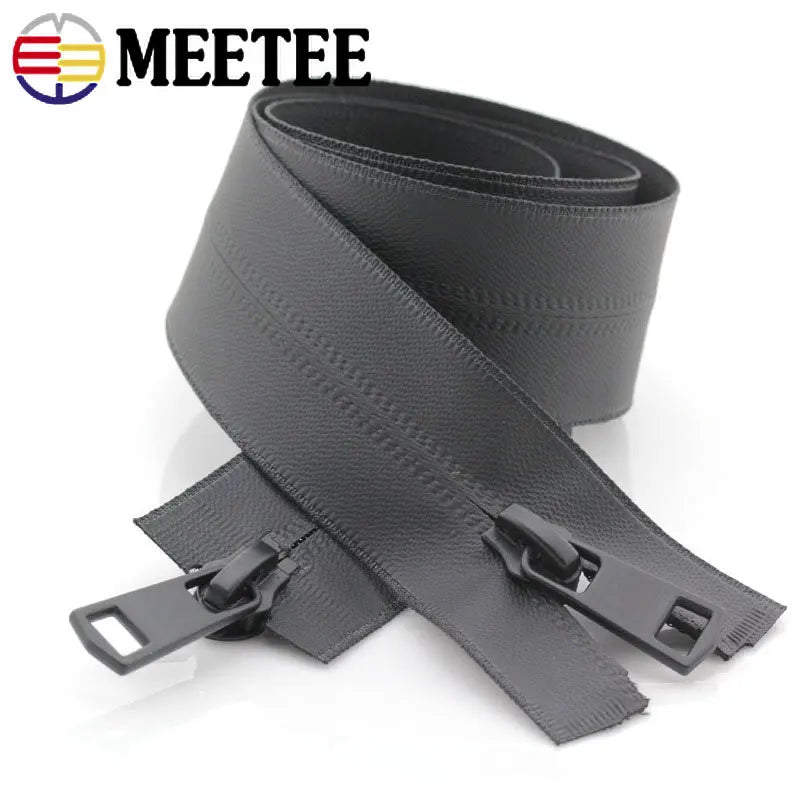 8/300Pcs 20-150cm 5# Waterproof Nylon Zipper Double Slider Open-End Invisible Zip DIY Outdoor Bag Jacket Clothes Sewing Accessories