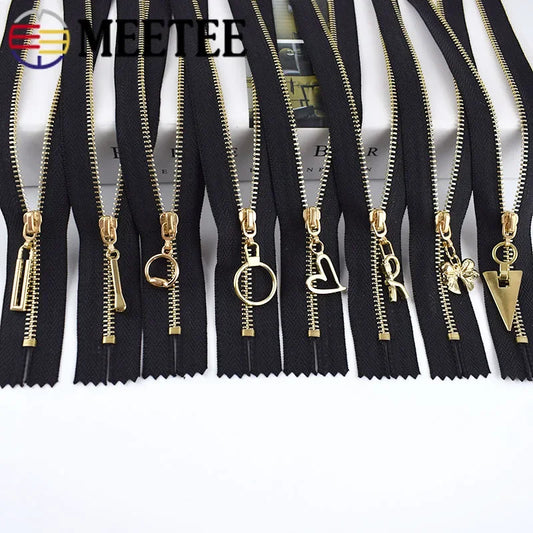 Meetee 20pcs 15-30cm 3# Metal Zipper Closed End Black White Zippers DIY Bag Purse Wallet Shoes Garment Zip Sewing Accessory