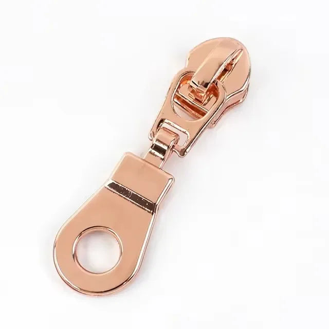 Meetee 25/500Pcs 5# Sewing Zipper Sliders for Nylon Zips Purse Zip Slider Apparel Decoration Zippers Puller Handbag Repairs Kits