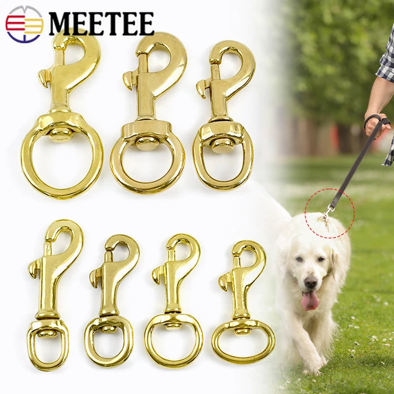 5/150Pcs Meetee 10-30mm Solid Brass Swivel Lobster Clasp Bag Strap Buckle Trigger Clip Snap Hook Dog Collar Keychain Accessories