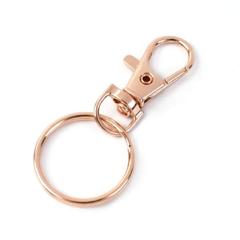 25/800Pcs Meetee Metal Buckle Swivel Lobster Clasp Snap Hook Trigger Clips Buckles for Keychain O Ring Bag Hardware Accessories