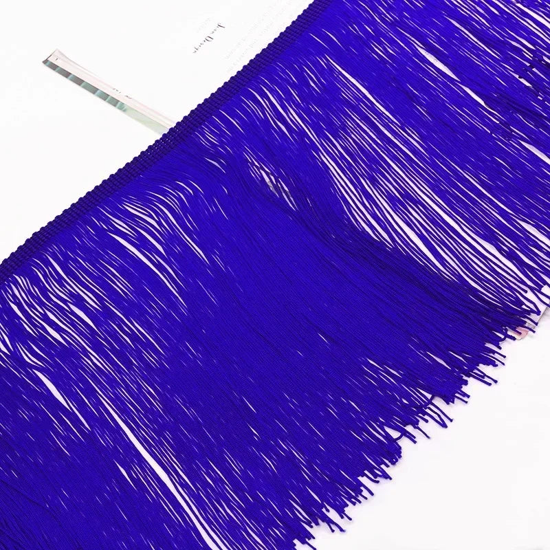 3/100Meters 20cm Polyester Tassel Fringe Curtains Lace Trim Latin Dress Decor Ribbon Clothes Fringes Fabric DIY Sewing Accessories