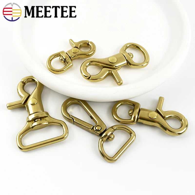 5/160Pcs Solid Brass Trigger Clips Swivel Lobster Clasp Snap Hook for Bag Strap Belt Webbing Pet Dog Rope Leashes Hang Hooks