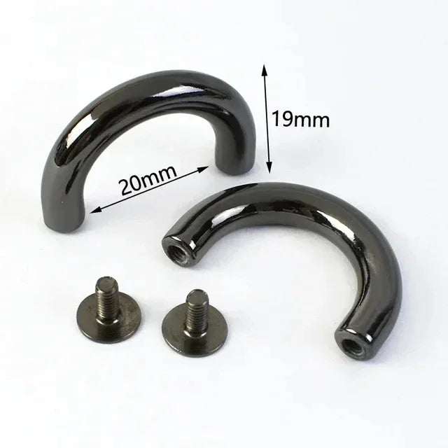 20/650Pcs 10-20mm Metal Buckles U Ring Bag Arch Bridge Screws Detachable Buckle Hanger Hook DIY Handbag Leather Craft Accessories