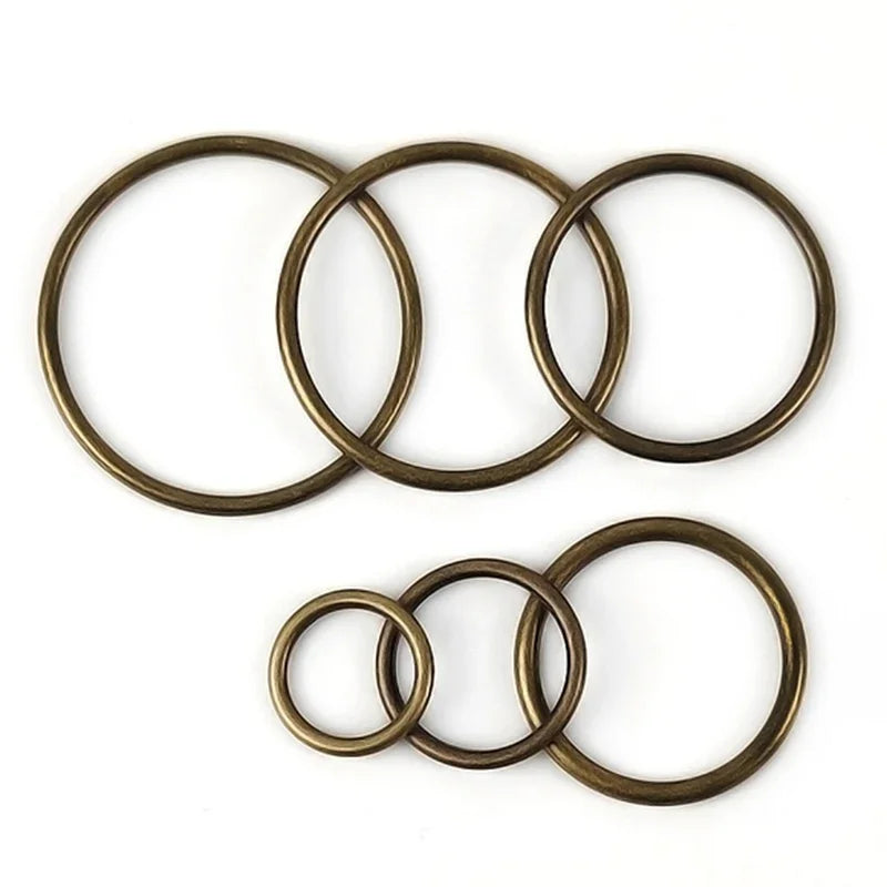 30/600pcs Meetee O Ring 20-50mm Metal Round Circle for Clothing Handbag Shoes Bags Belt Buckles Hardware Leather Crafts Accessories
