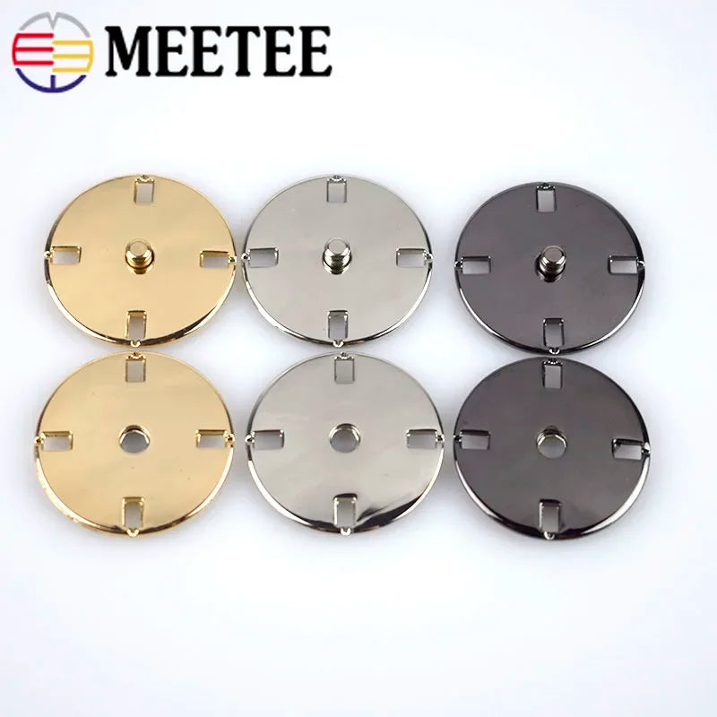 25/500sets Meetee 10-28mm Metal Snap Buttons Fastener Press for Female Coat Bag Invisible Button DIY Clothing Sewing Accessories D1-1