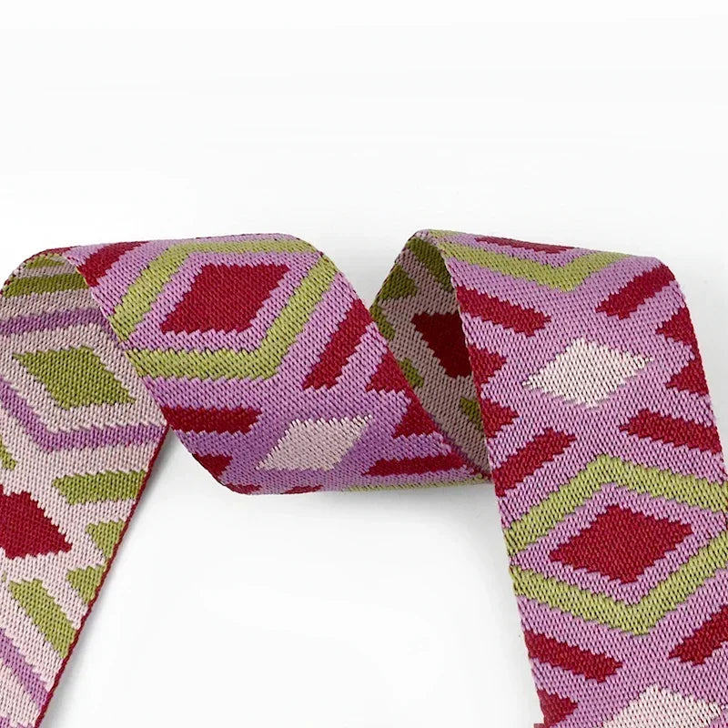 3/100Meters 50mm Jacquard Webbing Tapes for Strap Ethnic Ribbon Band Luggage Decorative Lace Webbings Sewing Bias Accessories