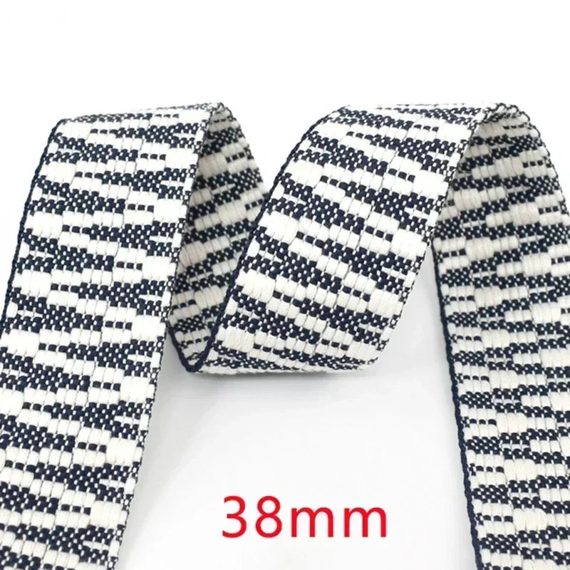 5/130Yards 38/50mm Ethnic Jacquard Webbing Tape Handbag Shoulder Strap Replacement Ribbon Band Backpack Belt Sewing Accessories