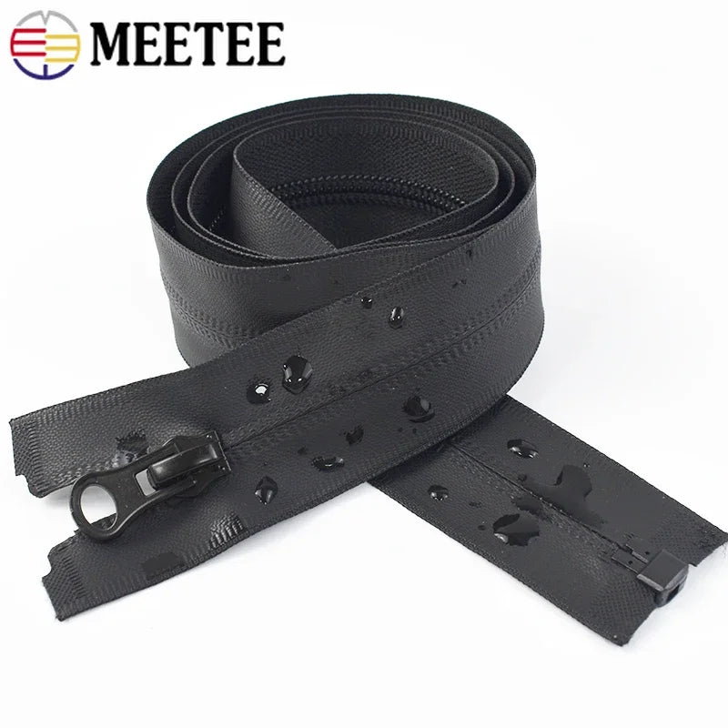 Meetee 10/320Pcs 5# Nylon Waterproof Zippers 15/18/20cm Close-End 40-150cm Open-End DIY Jacket Bag Zip Repair Sewing Accessories
