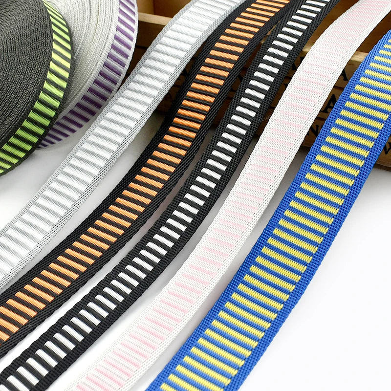 15/500Meters 15/20mm Nylon Webbing for Sewing Bag Strap Ribbon Clothing Belt Decoration Binding Tape Fastening Straps Supplies