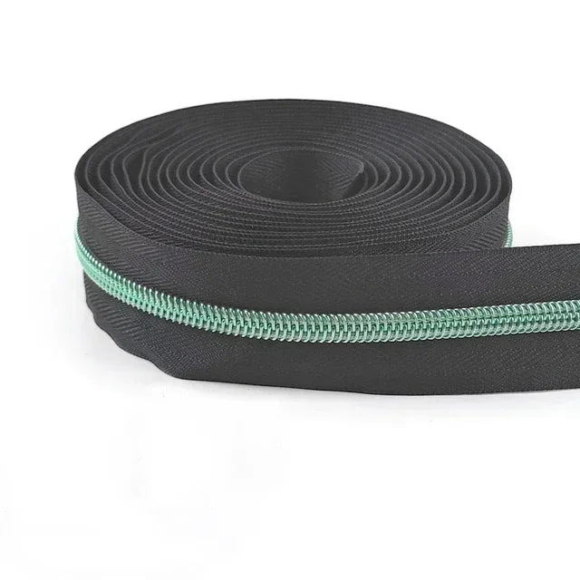 Meetee 15/400Meters 3# 5# Nylon Zippers for Bag Purse Plastic Coil Zip Tape Universal Zipper Repair Kit DIY Clothes Sewing Accessories