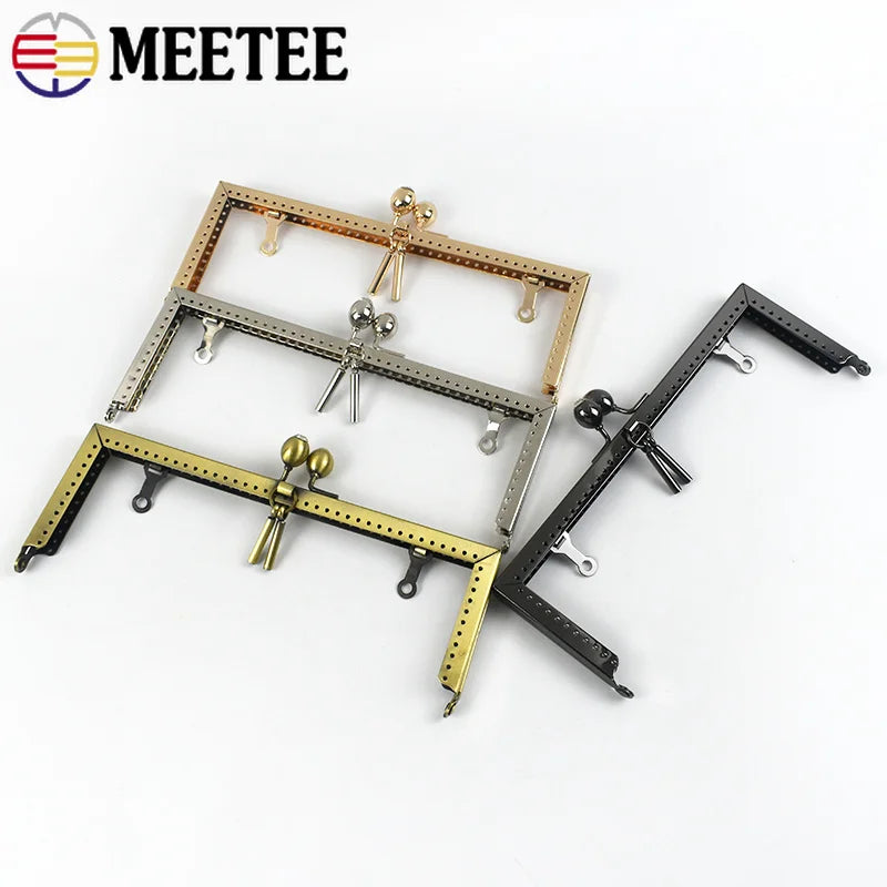 2/50Pcs 20.5cm Metal Purse Frame Kiss Clasp Lock Bag Handles for Women's Clutch Bags DIY Handbag Making Hardware Accessories