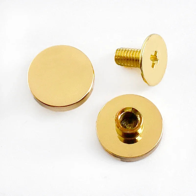 20/600Pcs 10mm Round Head Screw Nail Metal Rivet Stud for Bag Bottom Rivets Buckles Decorative Clasp DIY Leather Strap Wallet