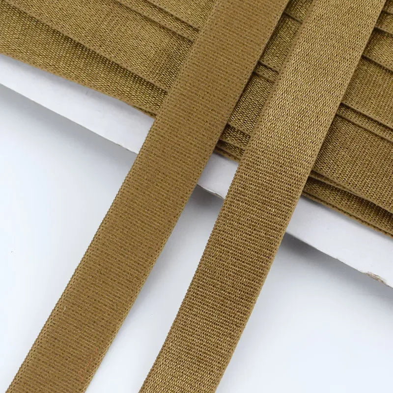 Meetee 10/300meters 12mm Elastic Bands for Underwear Bra Shoulder Strap Yoga Belt Hair Band DIY Sewing Garment Accessories