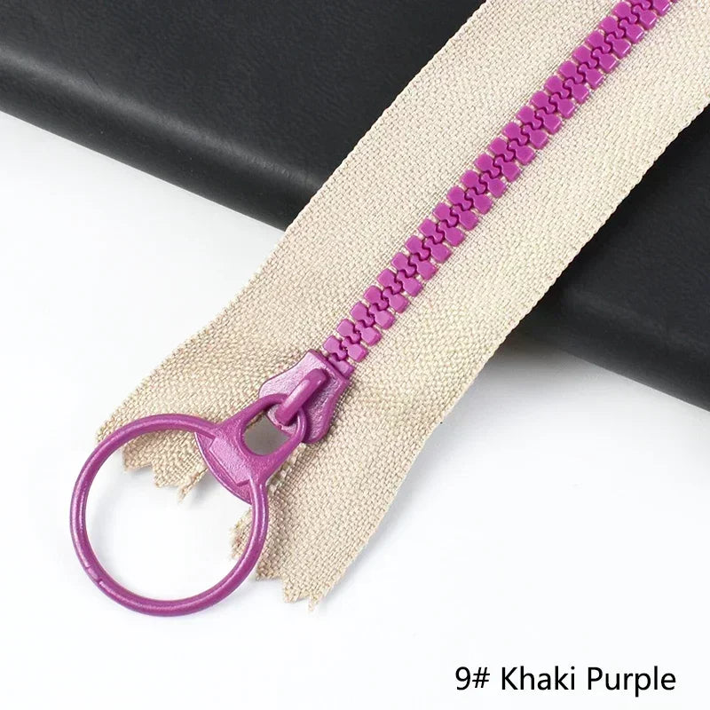 20/400Pcs 15-40cm 3# Resin Zippers Ring Zip Slider ClosedEnd Zipper for Bags Wallet Purse Decor Zips Repair Clothes Sewing Accessory