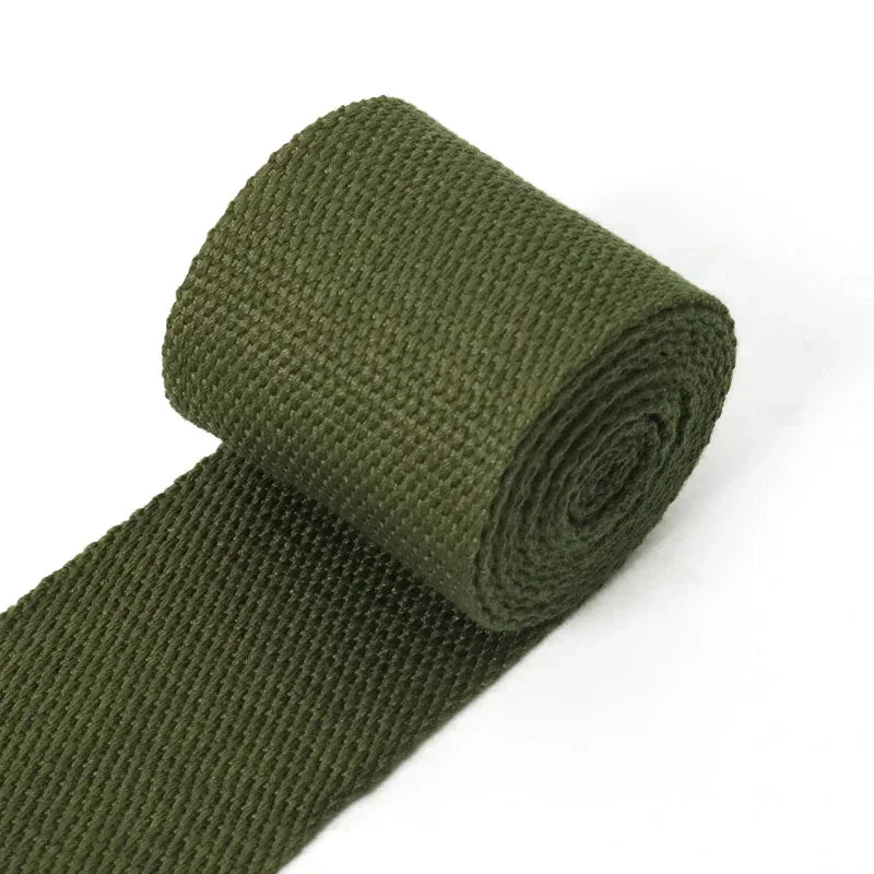 3/100Meters 50mm Thick 2mm Canvas Polyester Cotton Webbing Label Ribbon Bags Backpack Belt Strap Bias Binding Tape DIY Sewing Craft