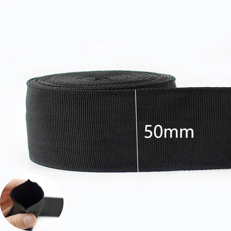 8/200Meters Meetee 20-50mm Tubular Webbing Strap Double-layer Polyester Hollow Ribbon DIY Bag Garment Backpack Sewing Accessories