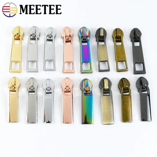 150pcs Meetee Zipper Sliders for 3# 5# Nylon Zippers Down Jacket Zip Head Bag Clothing Zips Repair Kits DIY Sewing Accessories