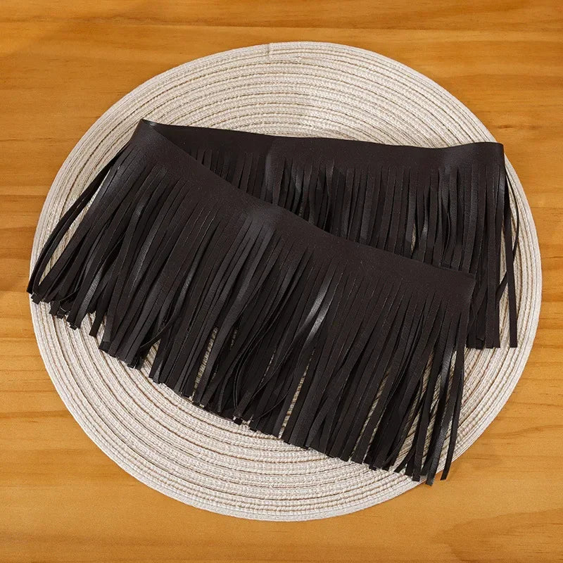 3/50Meters Meetee 10-30cmx3mm Leather Suede Tassel Fringe Lace Ribbon for Handbag Clothing Dresses Decor DIY Sewing Accessories