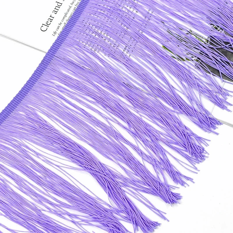 3/100Meters 20cm Polyester Tassel Fringe Curtains Lace Trim Latin Dress Decor Ribbon Clothes Fringes Fabric DIY Sewing Accessories