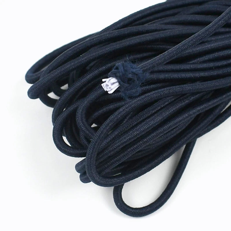 50/100Meters Color 2.5mm Round Elastic Ropes high elasticity rope HairBand Clothes Pants Rubber Band DIY Sewing Accessories