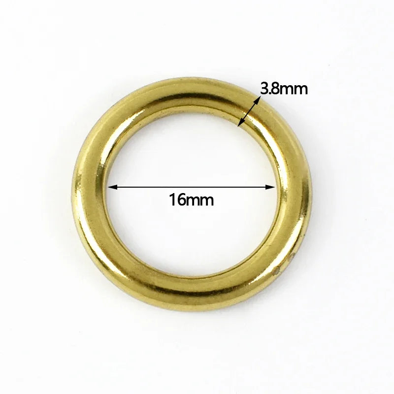 Meetee 10/300Pcs 12-45mm Brass Bag Buckles Bags Hanger O D Ring Hook Side Carabiner Rings for Dog Coller Hardware Buckle Supplies