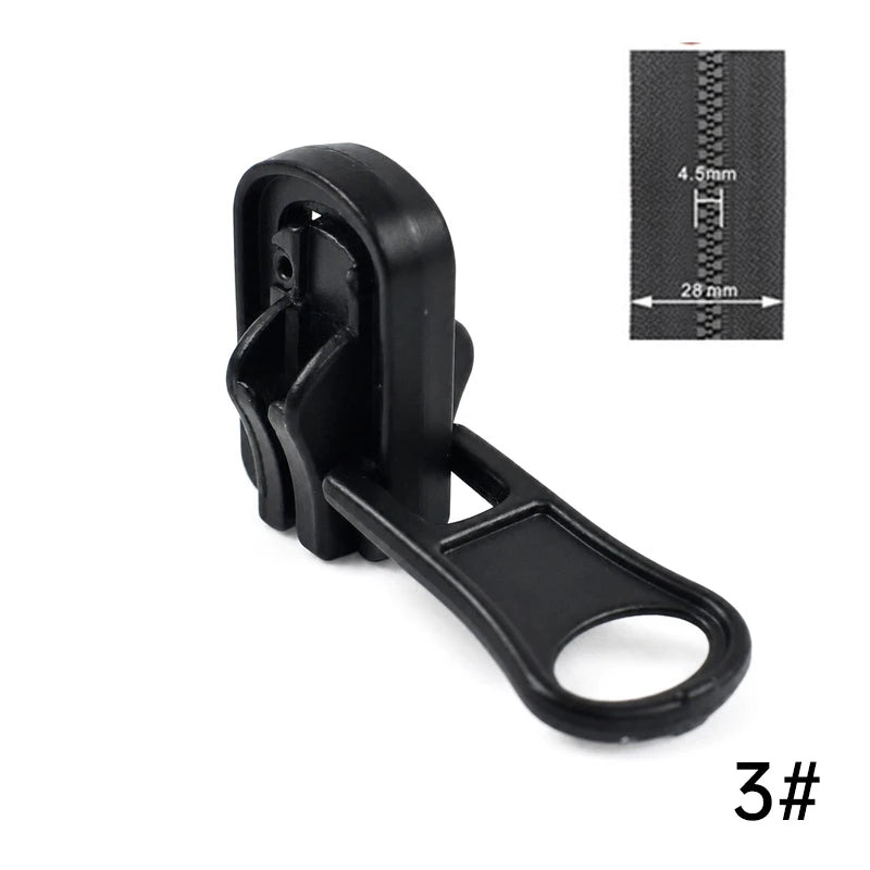 30/1000Pcs 3# 5# 8# Zipper Sliders for Resin Zip Reversible Double-sided Zippers Puller Head Garment Luggage Sew Zips Repair Kits