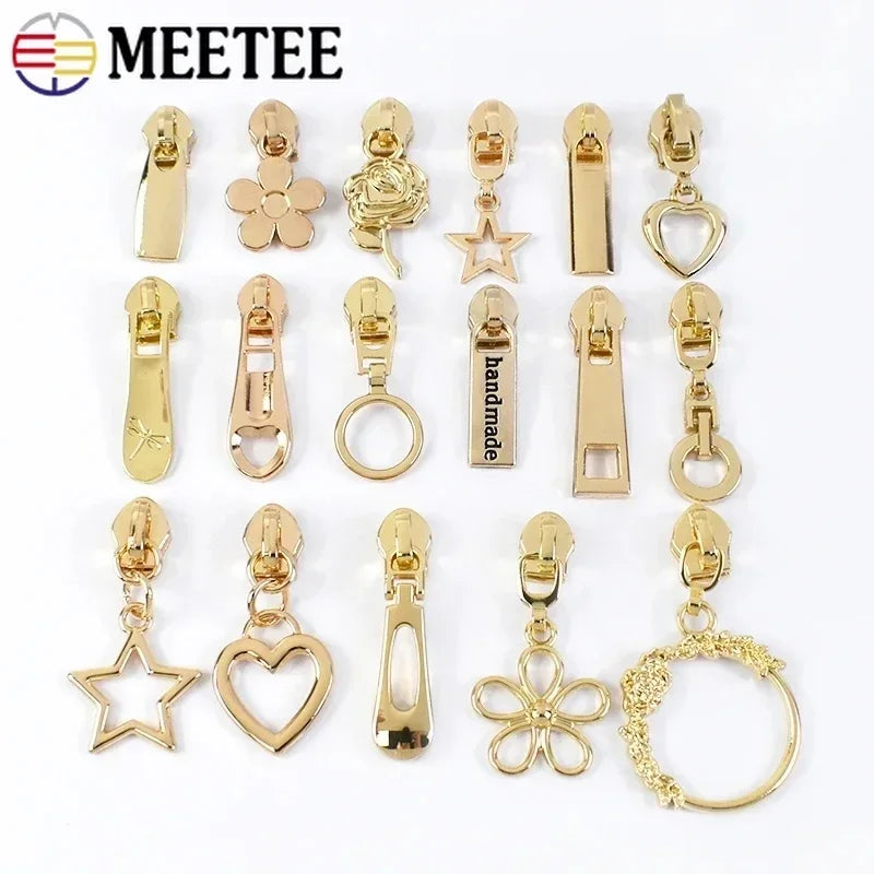 8/300Pcs 5# Zipper Sliders For Nylon Zip Bag Shoes Zippers Puller Clothes Coat Zips Repair Kit DIY Sewing Accessories