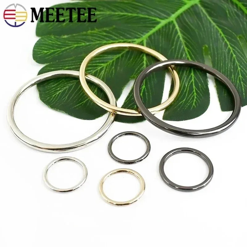 30/600Pcs 15-70mm O Rings Metal Buckles for Bag Belt Buckle Strap Circle Hook Side Hanger Ring Clasp DIY Leather Accessories
